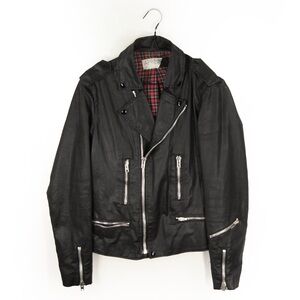 APRIL 77 Decontrol Kennedy Motorcycle Biker Black Jacket